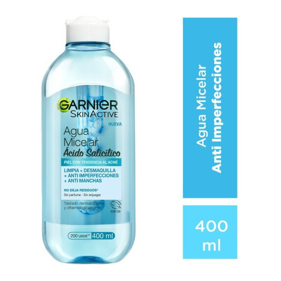 Agua Micelar Con Acido Salicílico Garnier 
