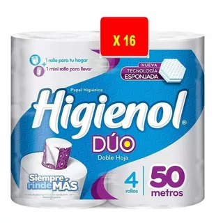 Papel Higiénico Higienol Duo 50 Metros X 2 Bolsones K F F