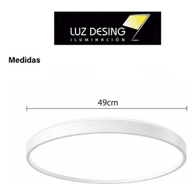Plafón Led Orion Blanco Luz Desing Control Remoto Moderno Blanco