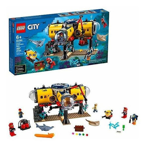Lego City Ocean Exploration Base Playset 60265, Con Minifigu