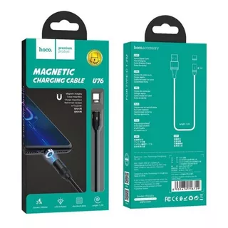 Cable Usb Magnetico Hoco. Solo Carga, (rapida) Tipo C Color Negro