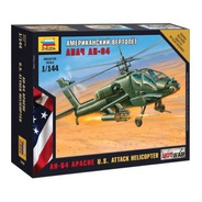 Helicóptero Ah64 Apache 1/144 Zveda 7408 Maqueta Mini Armar 