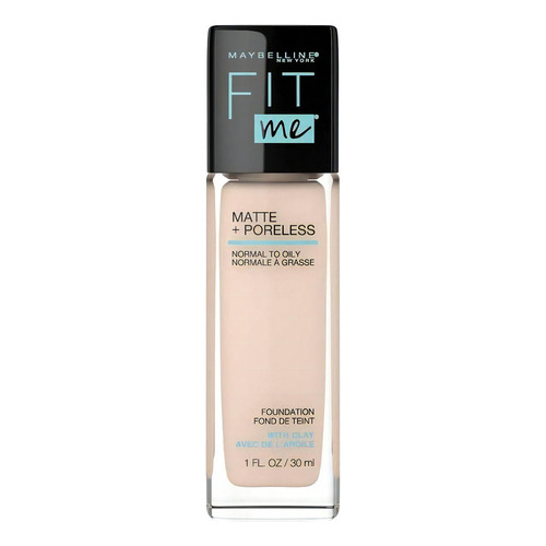 Base de maquillaje líquida Maybelline Fit Me Matte + Poreless Base De Maquillaje Maybelline Fit Me Matte + Poreless De 30ml tono 112 natural ivory - 30mL 30g