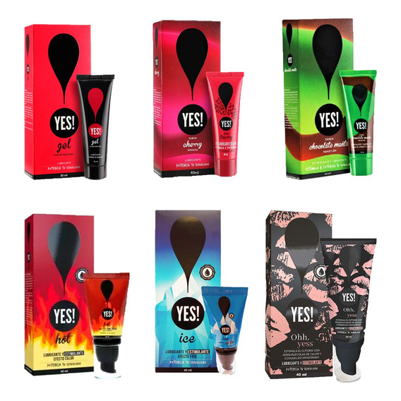   Pack Yes 6 Lubricantes Original,cherry,choc,hot,ice,ohhyes