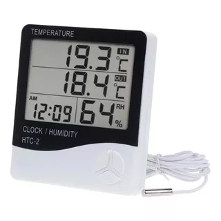 Termohigrometro Digital Temperatura Humedad, Reloj  Htc-2