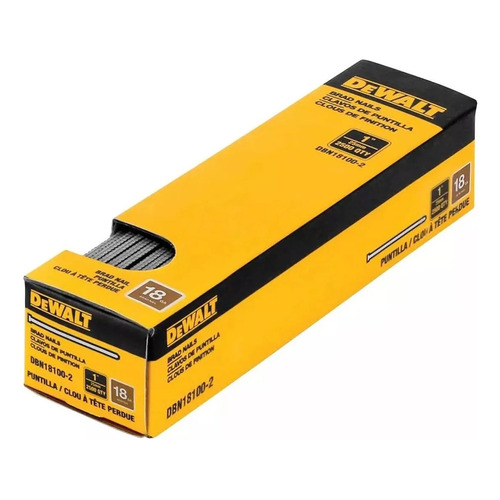 Caja De 2500 Clavos De Puntilla 18ga 1 Dewalt Dbn18100-2 Eo