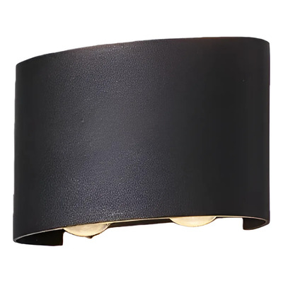 Aplique Led Exterior Optical 2 Bidireccional Luz Desing Negro