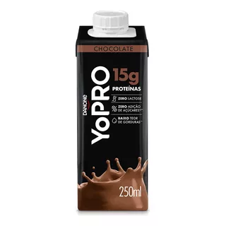 Bebida Láctea Yopro Chocolate 15g De Proteínas 250ml Danone