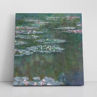 Quadro Nenufares Claude Monet Canvas Arte 60x60cm Cor Da Armação Borda Infinita