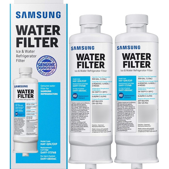 Filtro De Agua Samsung Da97-17376b Dos Unidades (2 Pack)