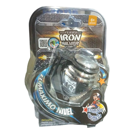 Trompo Iron Silver Aluminio Doble Rodamiento Cometa