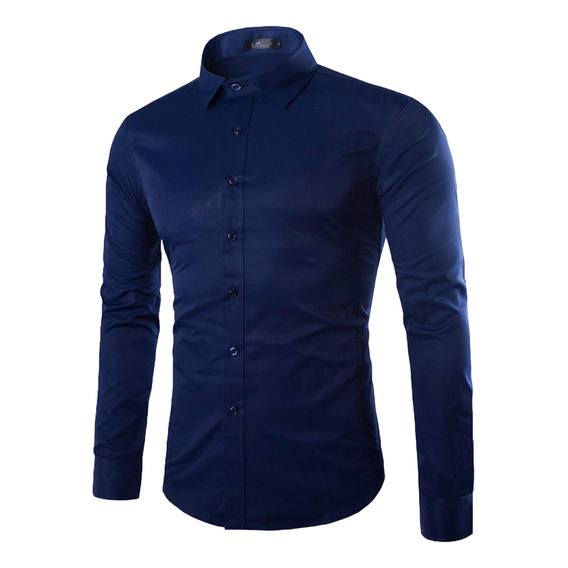 Camisa Slim Fit Para Hombre | Manga Larga | Elegantes Casual