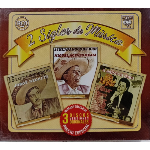 2 Siglos De Musica Jorge Negrete / Miguel Aceves Mejia 3cd