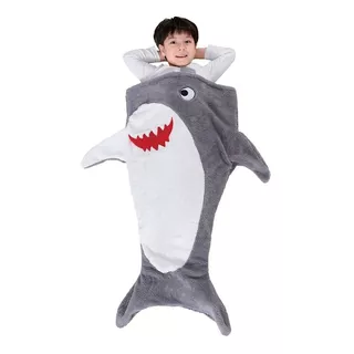 Manta Infantil Saco De Dormir Tubarão Bouton 1,40 X 0,50