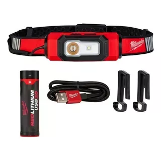 Lanterna De Capacete Recarregável Usb Milwaukee 2116-21 Cor Da Luz Vermelha