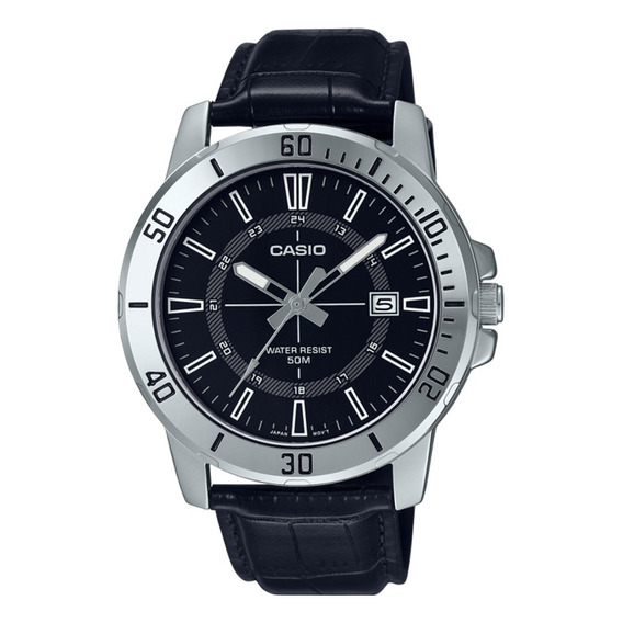 Reloj Casio Mtpvd01l 1c Hombre Correa Fechador 