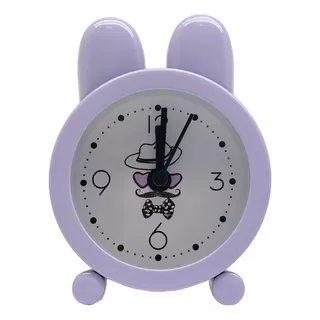 Mini Relógio Despertador De Mesa Coelho - Bommax A210 Cor Roxo