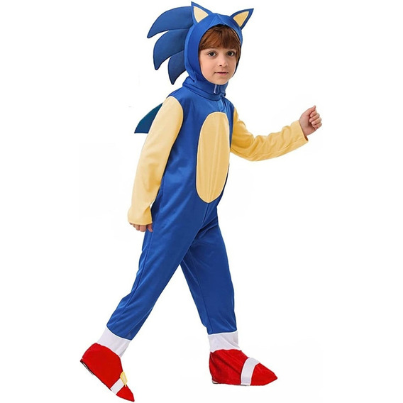 Disfraz De Erizo Para Niños Cosplay Sonic Suit+pegatina