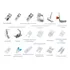 Kit 42 Pie Prensatelas Maquinas Coser Singer Brother Panavox Color Plateado