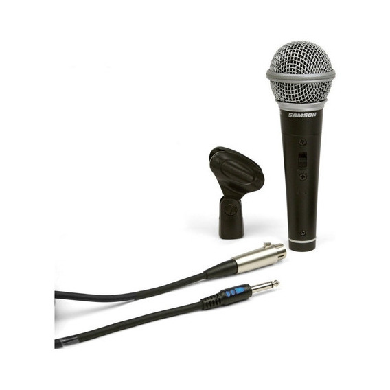 Micrófono Samson R21s Dinámico Karaoke Xlr A 1/4 - Cover Co Color Negro