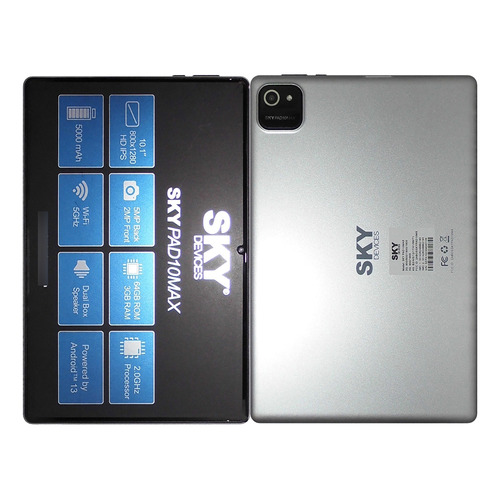 Tablet Sky Pad10 Max 10,1' Gris Ram 3gb / Rom 64gb +estuche