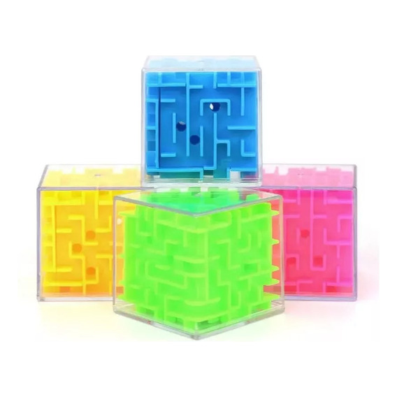 Pack De 10 Cubo Laberinto 3d Juego De Ingenio
