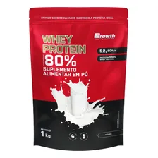 Suplemento em pó Growth Supplements Whey Protein Concentrado sabor Natural 1 kg