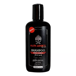 Shampoo Para Barba 200 Ml - Alfa Looks Fragrância Suave E Refrescante