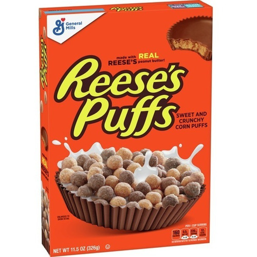 Cereal Reese´s Puff Hecho Con Reeses Mantequilla Mani 326g