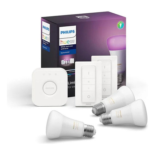 Kit De Inicio Philips Hue White And Color Ambiance +2 Switch