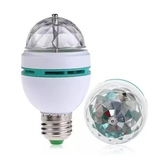 Ampolleta Led Bola Disco Fiesta + Soquete Con Enchufe