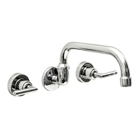 Grifo de cocina doble comando Aqualaf Aukan Lever 9003  cromo acabado cromado