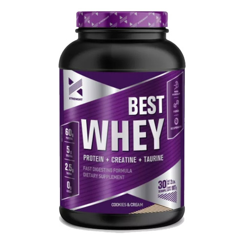 Suplemento en polvo Xtrenght Nutrition  Best Best Whey proteínasㅤ sabor best whey cookies & cream en pote de 907g