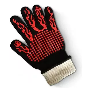 Luva Térmica Para Churrasco Alta Temperatura Bbq Gloves 1 Un Cor Preto