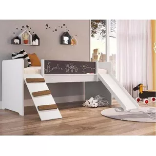 Completa Móveis Cama Playground Com Escorregador E Rampa