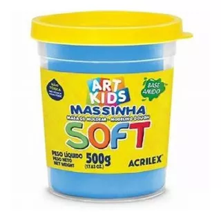Kit De Massinha De Modelar Soft Pote C/ 500gr Acrilex 6 Unds