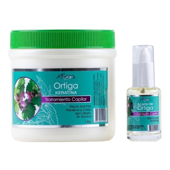 Flora®kit Tratamiento De Capilar Ortiga Crema1kg+aceite30ml