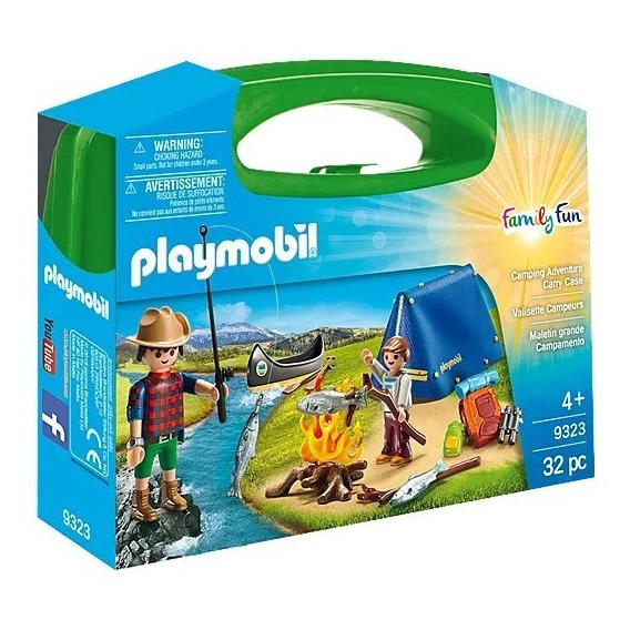 Juguete Playmobil Family Fun Maletín Grande Campamento 32 Pc