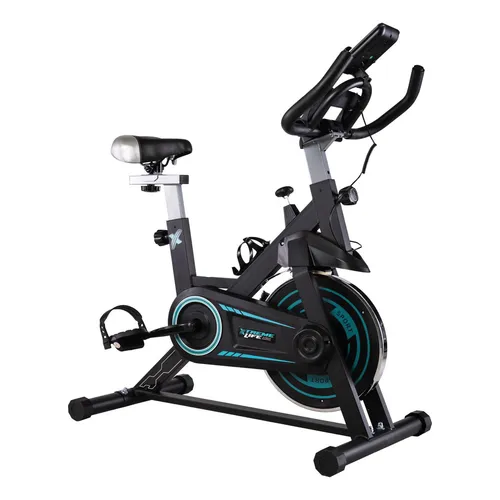 Bicicleta Estatica Spinning Gimnasio 8kg Monitor Gym Color Azul