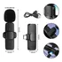 Micrófono Inalámbrico Solapa K9 Entrada Usb Tipo C Negro