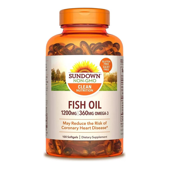 Aceite Pescado Sundown Suplemento Dietetico 100cap Cad Jun24