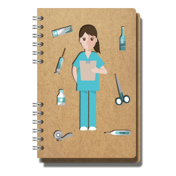 Libreta Día De La Enfermera Utensilios Personalizada
