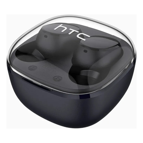 Audífonos gamer inalámbricos HTC TWS6D black con luz LED