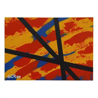 Cuadro Abstracto Pintado A Mano, 35 X 25 Cm, Diseño 4