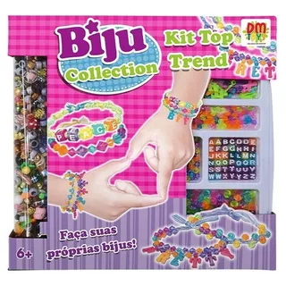 Kit Miçangas Biju Collection Top Trend Do It Yourself Dmtoys Cor Colorido