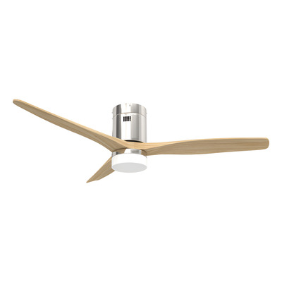 Ventilador De Techo Smart Wifi Aruba Acero Natural C/ Luz