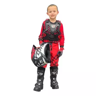 Kit Roupa Equipamento Infantil Completo Motocross Protork Am
