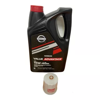 Kit Afinacion 5 Lts Aceite Y Filtro Nissan Original 15w40