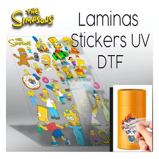 Stickers Uv Dtf Los Simpsons