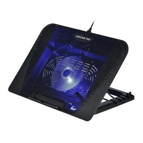 Ventilador Notebook Base Gamer N151 Altura Ajustable Luz Led Color Negro Color Del Led Azul